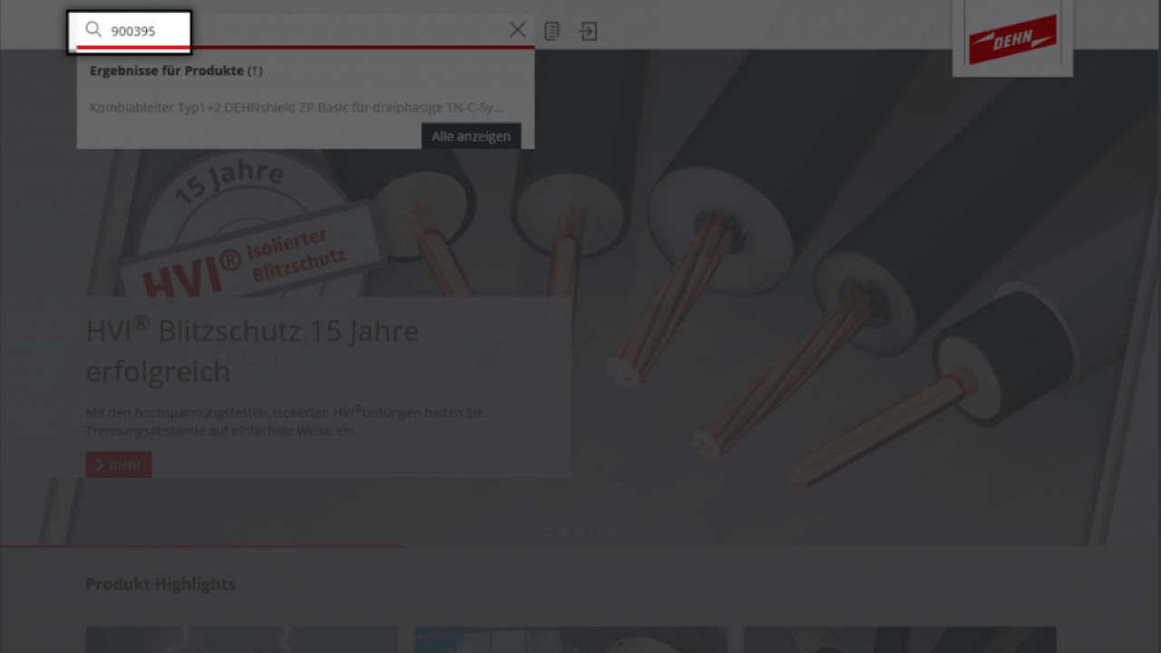 Geben Sie die gewünschte Artikel-Nummer ein
