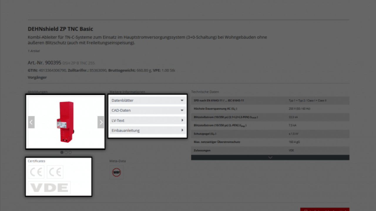 Wählen Sie die benötigten Daten aus