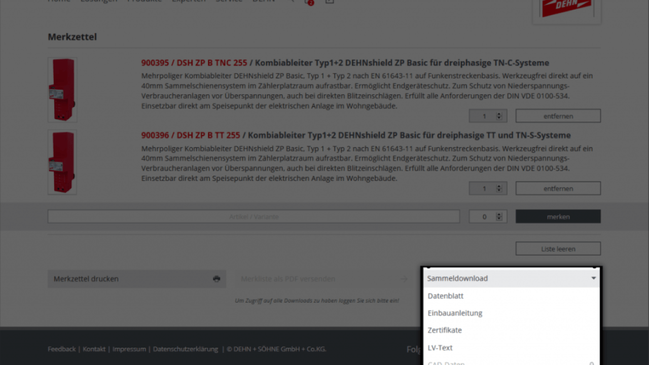 Sammeldownload Schritt 5