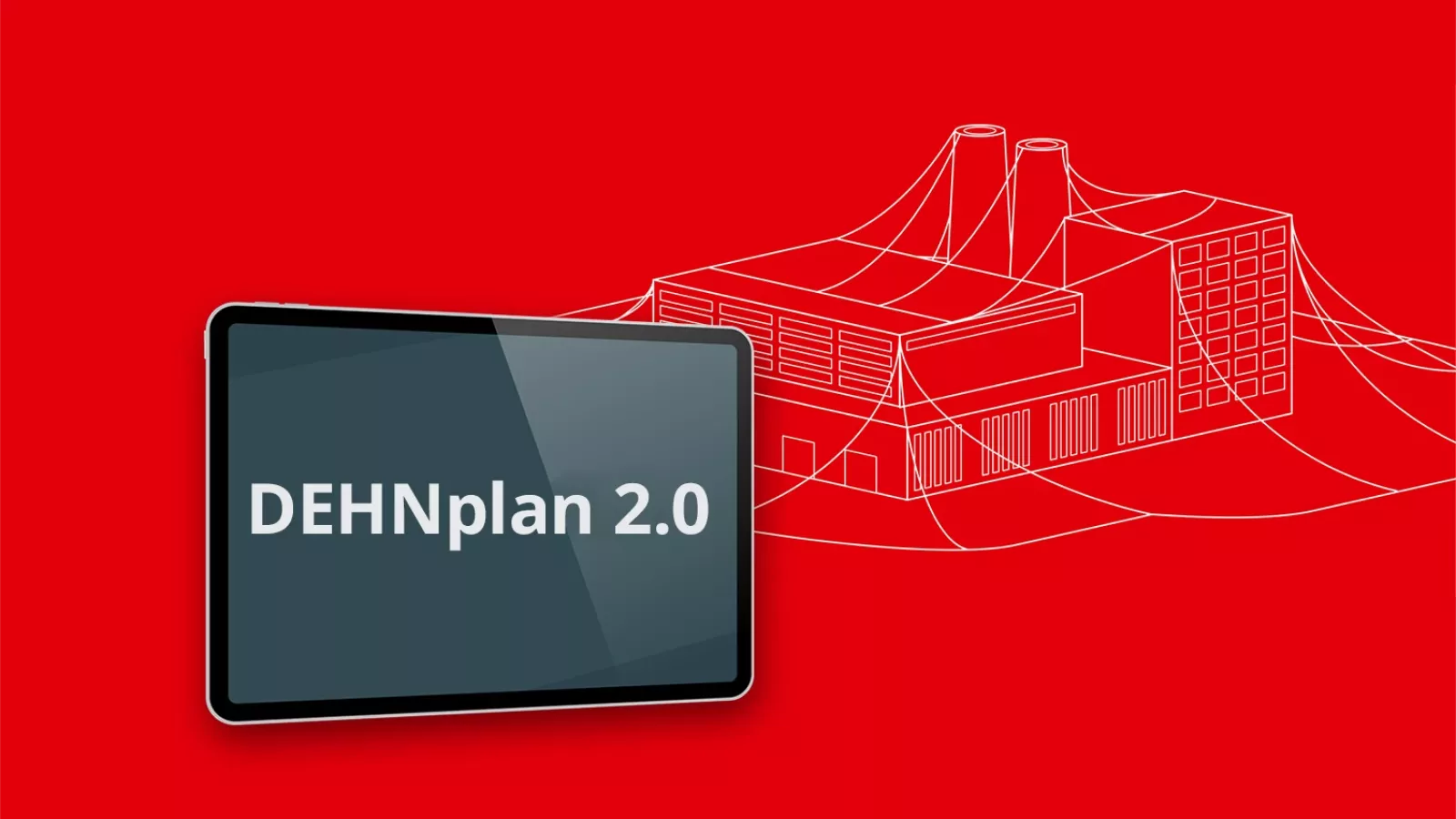 mockup tablet with red background