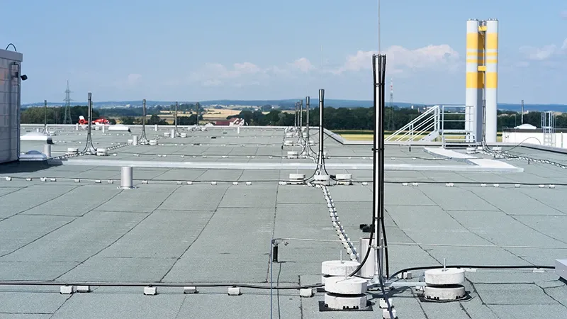 HVI conductor on the flat rooftop of the hospital in Ingolstadt