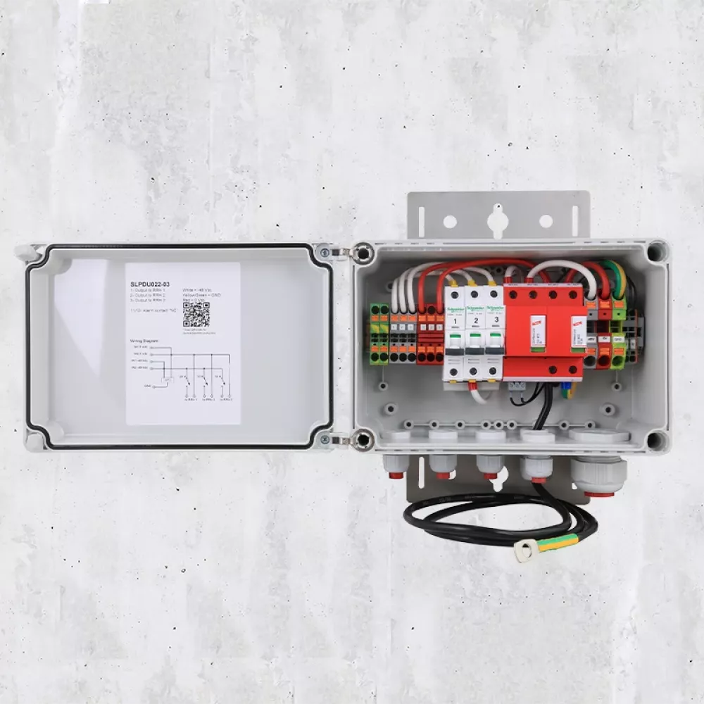 surge protection device with concrete background