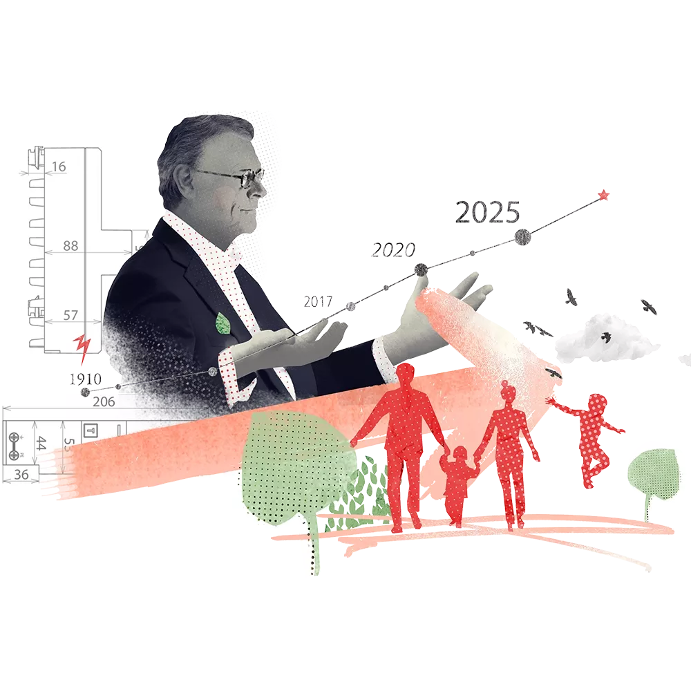 Mockup showing different people in their job