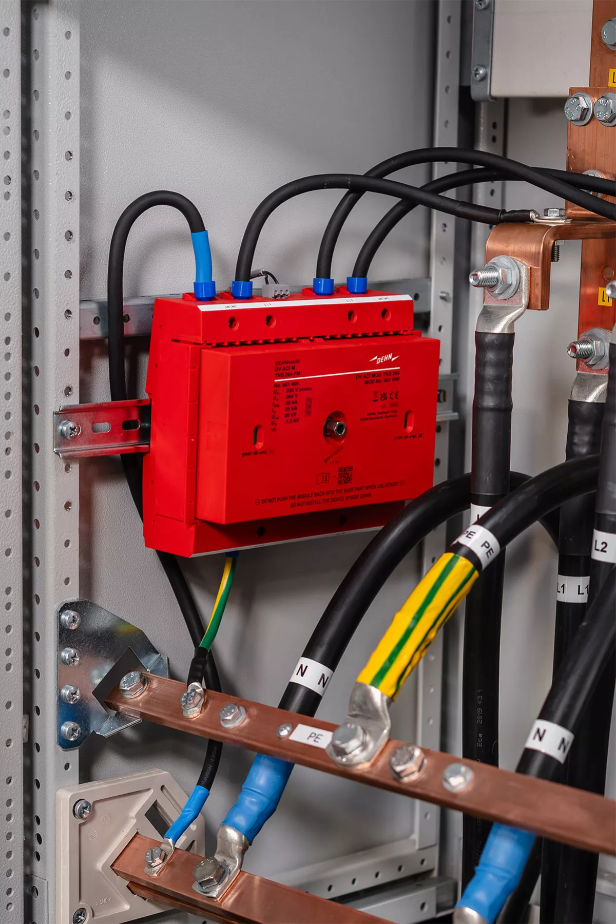surge protection device in switch gear cabinet